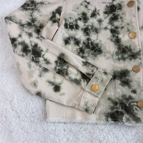 Sanctuary Cream and Green Tie-Dye Jean Jacket - Picture 6 of 16